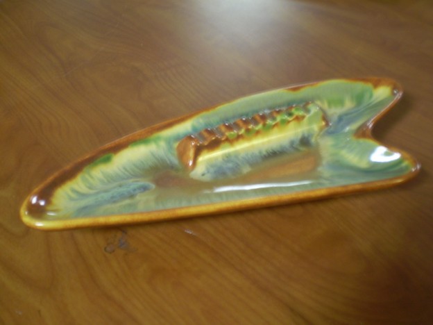 Haeger SP-12 ashtray [briar agate glaze]