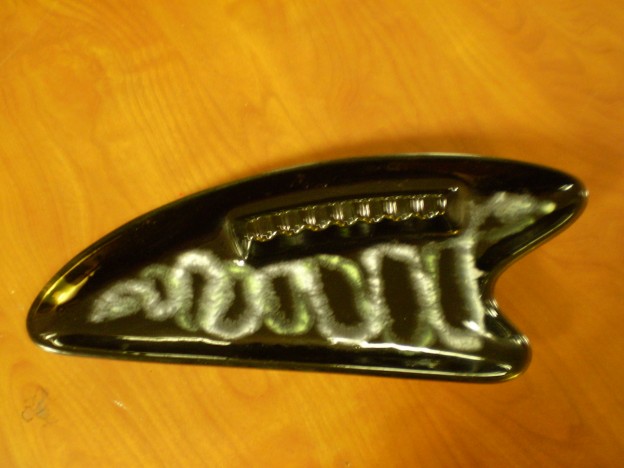 Haeger SP-12 ashtray [ebony cascade glaze]
