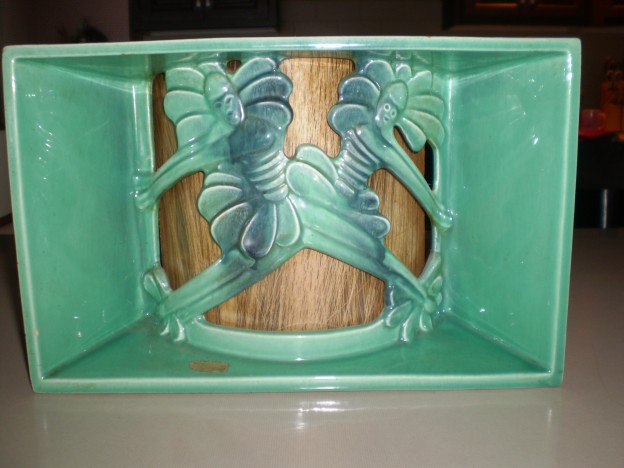 Haeger 6474 TV Lamp “Ballet Dancers” [Turquoise Green Glaze]