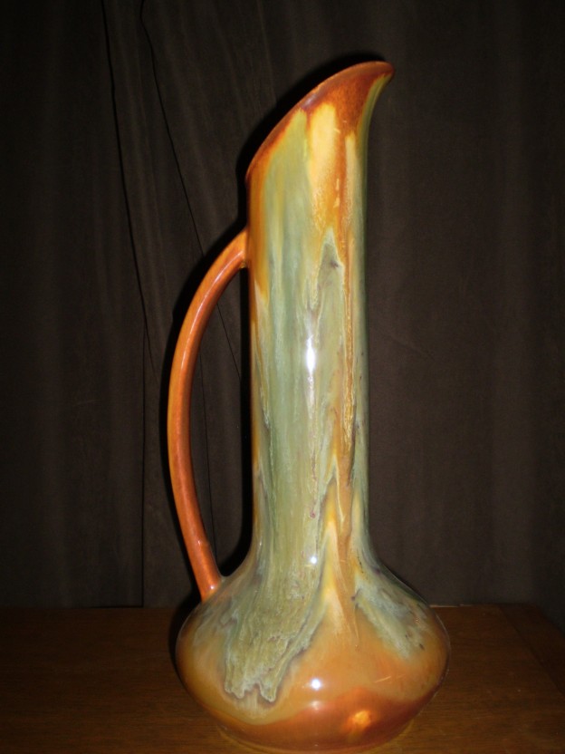 Haeger RG-86 pitcher [briar agate glaze]